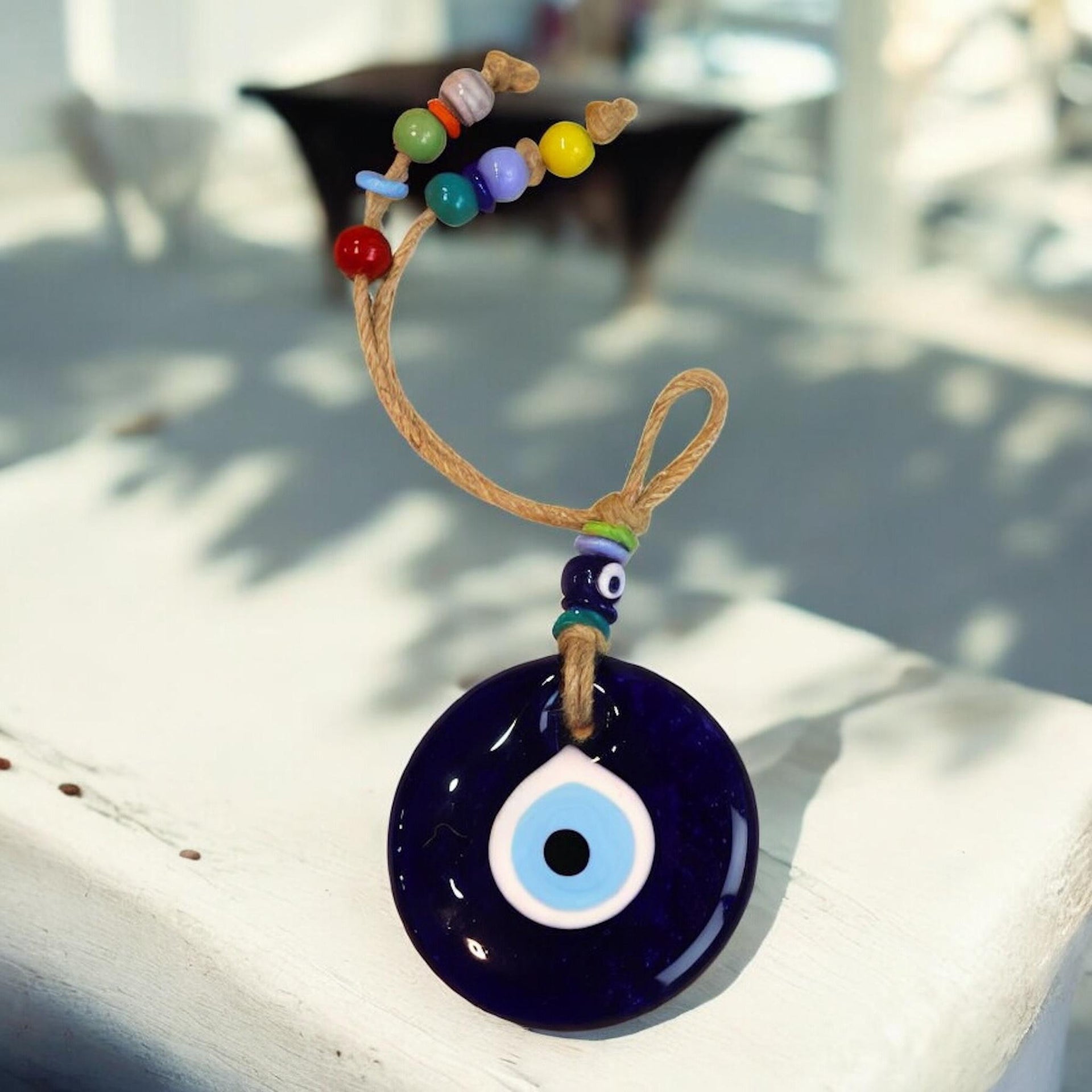 Glass Evil Eye circle 10cm